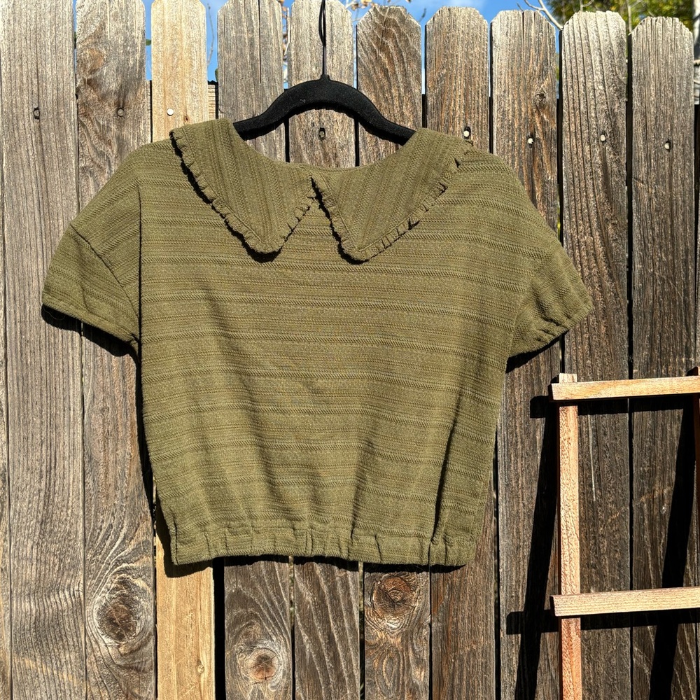 Madewell Ruffle Collared Top - Picture 2 of 3